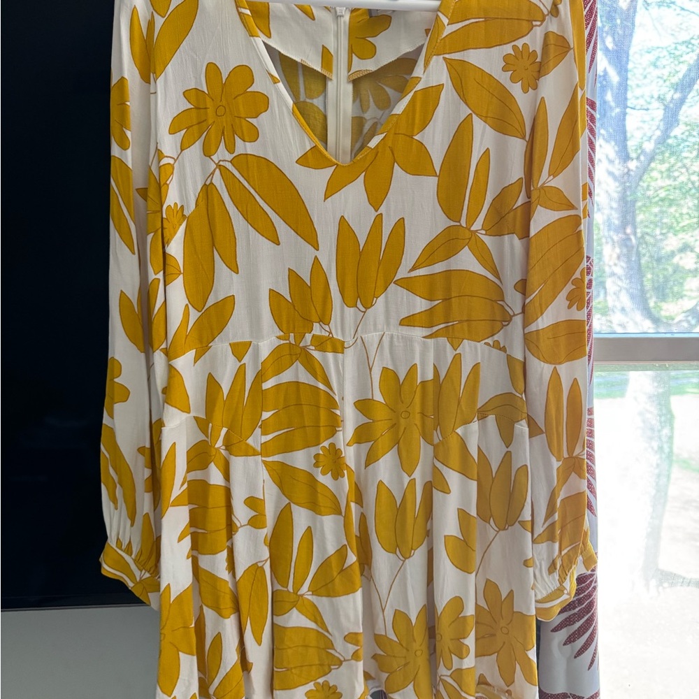 ASOS Romper in 70's Bold Floral with Blouson Sleeves